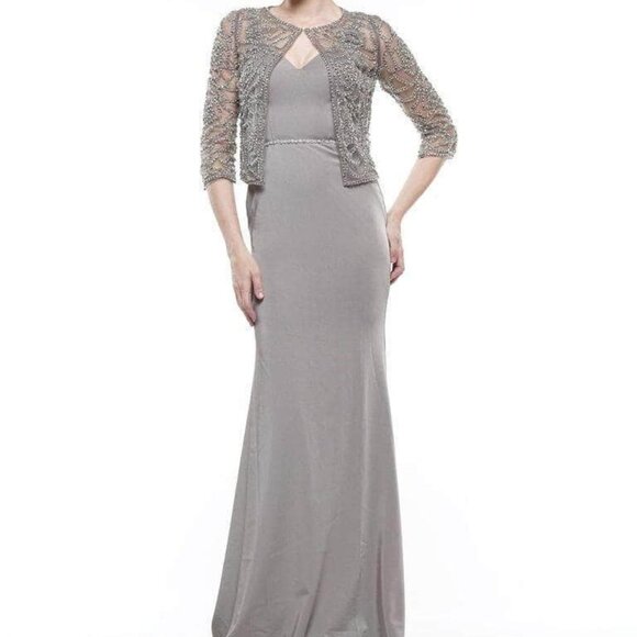 Marsoni | Dresses | Nwt Marsoni By Colors Mv01 Faille Mother Of The Bride  Dress Gray Size 24 | Poshmark